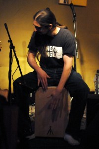 Playing Malmark's "El Pisco" Cajon with Ian Ethan on Guitar for the Dante Bucci Memorial Concert 10/24/14.